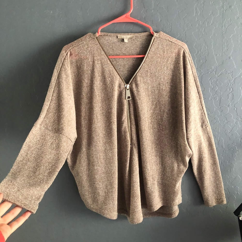 Joan Vass Zip Sweater
